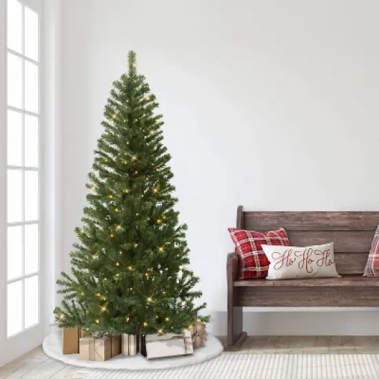 Puleo 6' Pre-Lit Canadian Spruce Artificial Christmas Tree image {1}