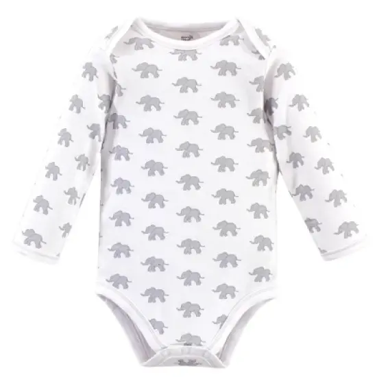 Touched by Nature Organic Cotton Long-Sleeve Bodysuits 5pk, Marching Elephant image {4}