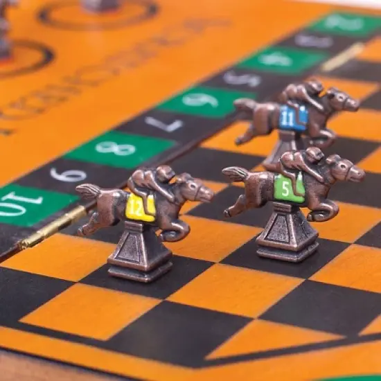 WE Games Grand National Horse Race Game in a Wooden Box image {2}