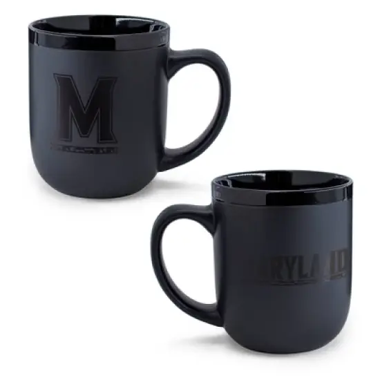 NCAA Maryland Terrapins 12oz Ceramic Coffee Mug - Black image {2}