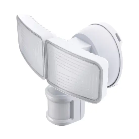 Home Zone Security&reg; SMD Linkable 2-Light Motion-Sensing Solar-LED Flood Light, 1,500 Lumens, 2 Pack in White image {1}