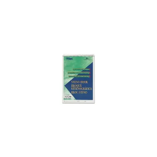 TOPS Steno Pad 6" x 9" Gregg Ruled Green tint 60 Sheets/Pad (TOP 8001) 811048 image {3}