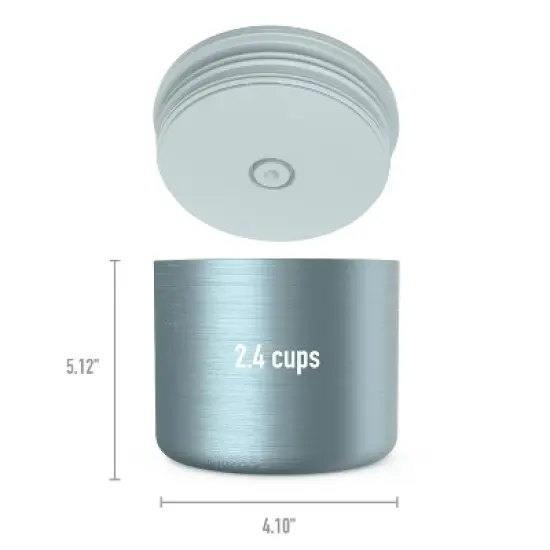 Bentgo 2.4c Stainless Steel Insulted Food Storage Container with Plastic Lid image {5}