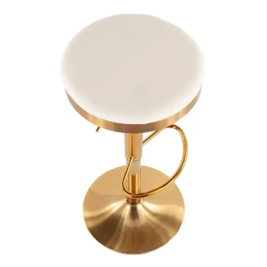 Set of 2 Dakota Glam Adjustable Barstools - LumiSource  image {6}