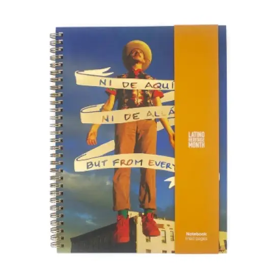 College Ruled 1 Subject Spiral Notebook 7.5"x10" Ni De Aqui - West Emory: Perforated, Hard Cover, School Supplies, 74 Pages image {1}