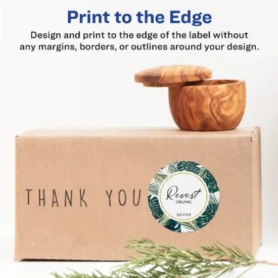 Avery Matte White Round Labels, 2.5" diameter image {2}