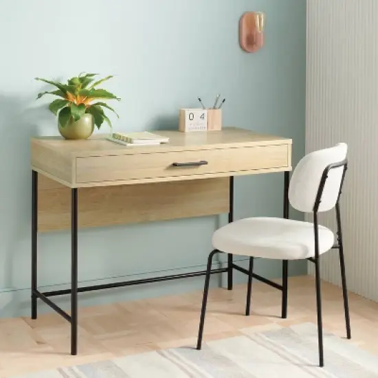 Wood and Metal Dorm Writing Desk with Storage Drawer - Room Essentials&trade; image {1}