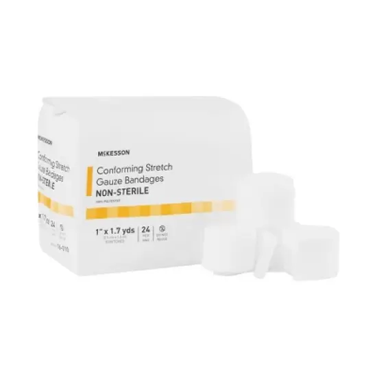 McKesson Stretch Gauze Bandage, 1 in x 1 7/10 yds, 24 Count image {4}