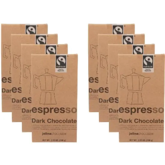 Jelina Chocolatier Espresso Dark Chocolate Bar - Case 8 - 3.52 oz image {2}