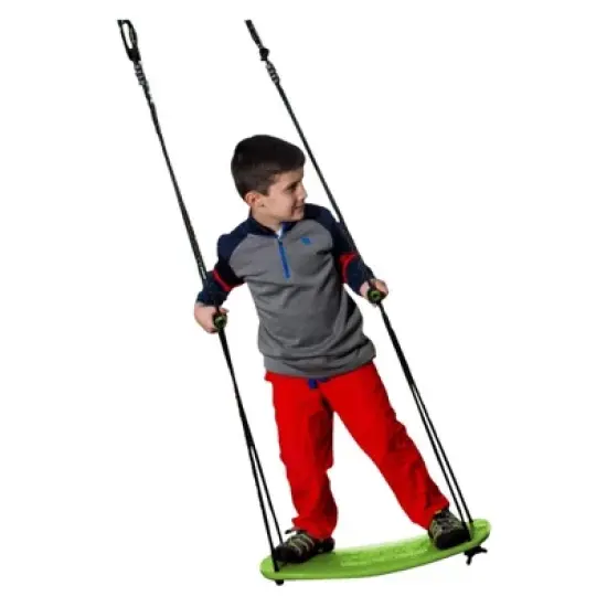 Flybar Swurfer Kick - Stand Up Outdoor Surfing Tree Swing - Green image {1}