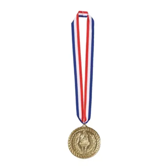 Beistle Gold Medal w/Ribbon, 30" w/4" Medal, (3/Pkg) Multicolored image {5}