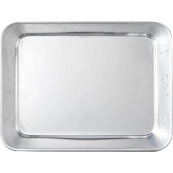 Winco Roast Pan with Straps, Aluminum,  18" x 24" - Silver image {2}