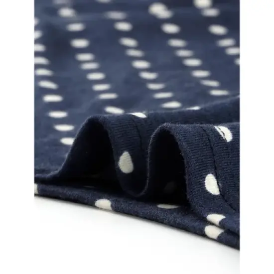 Agnes Orinda Women's Plus Size V Neck Asymmetric Polka Dots Top image {5}