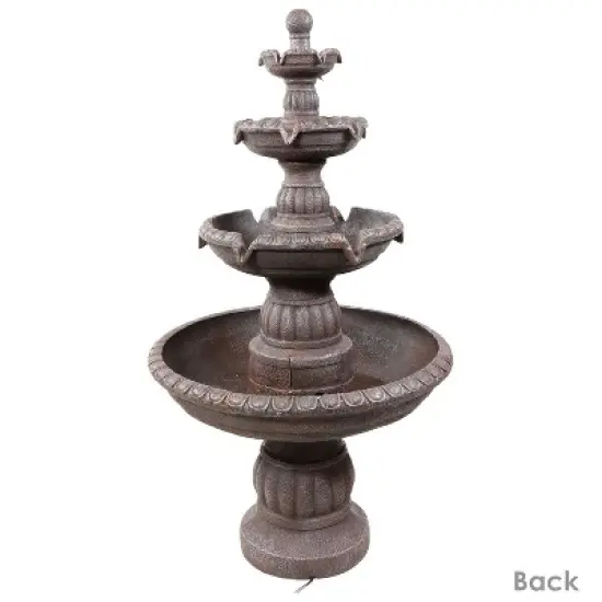 Sunnydaze 49"H Electric Fiberglass and Resin 4-Tier Mediterranean Outdoor Water Fountain image {6}