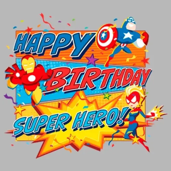 Toddler's Marvel Happy Birthday Super Hero T-Shirt image {1}