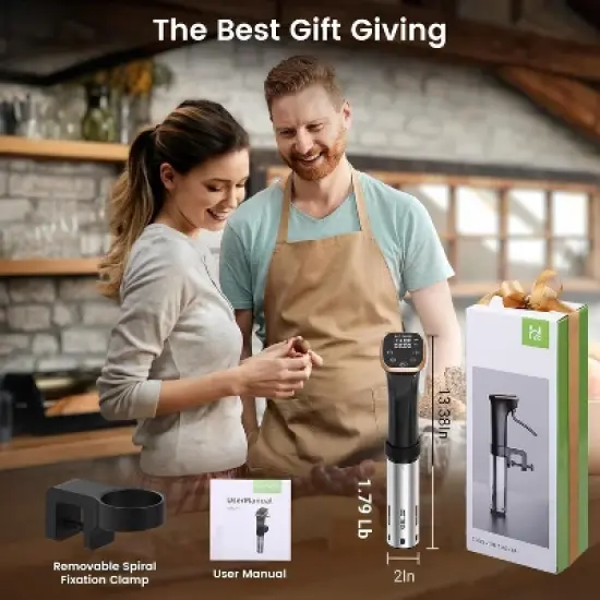 Blitzhome Smart Sous Vide Precision Cooker - 1100W Ultra-Quiet, Waterproof, 12L Capacity image {6}