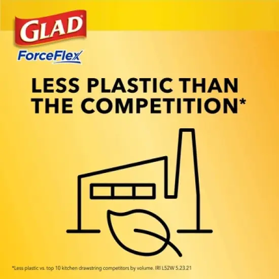 Glad ForceFlex Drawstring Fragrance Free Trash Bags - 13gal/50ct image {5}