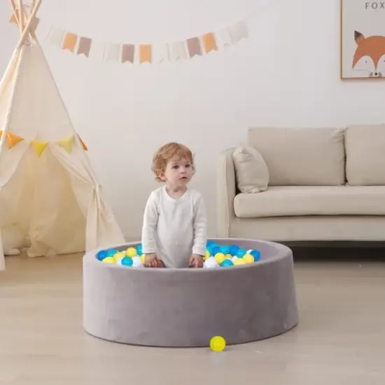 TopComfy Baby and Toddler Learning Toy Ball Pit Balls Safe Crushproof BPA Free for Indoor Outdoor Play, Yellow, 2.2"*2.2"*2.2" image {1}