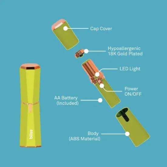 bliss XL Size Facial Hair Trimmer - Lime image {2}