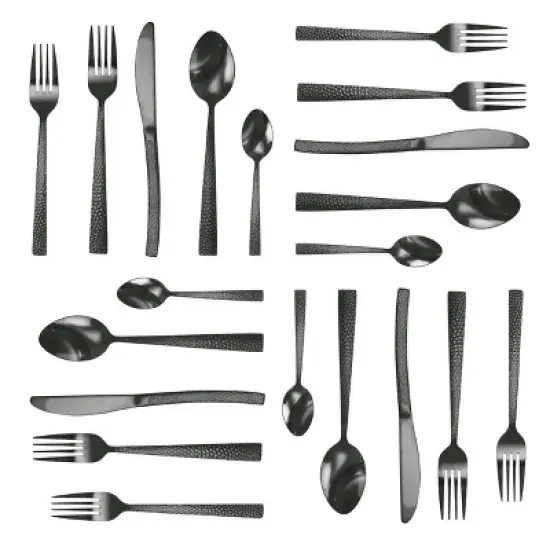 Megachef Baily 20 Piece Flatware Utensil Set, Stainless Steel Silverware Metal Service for 4 image {3}
