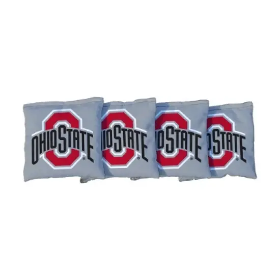 NCAA Ohio State Buckeyes Corn-Filled Cornhole Bags Gray - 4pk image {1}