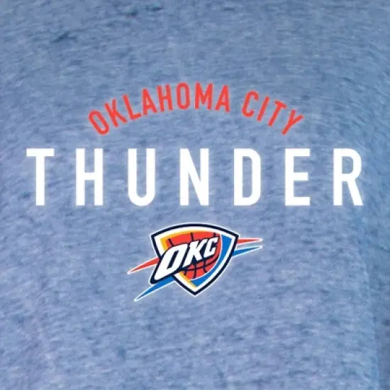 NBA Oklahoma City Thunder Women's Burnout Crew Neck Fleece Sweatshirt image {3}