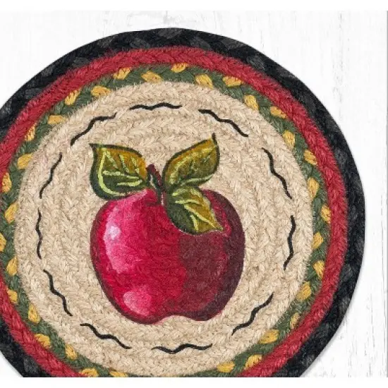 Earth Rugs Apple Printed Round Trivet 10"x10" image {1}