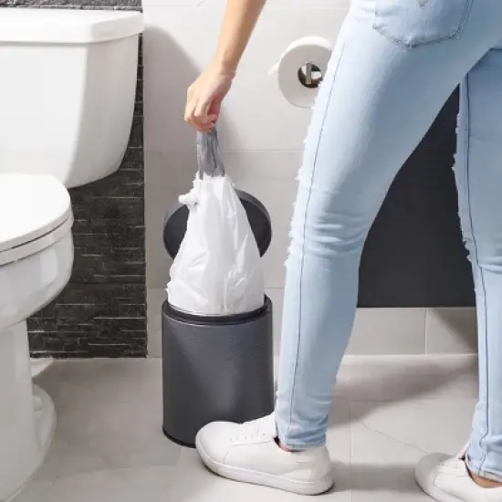 Plasticplace 4 Gallon White Drawstring Garbage Bags (100 Count) image {4}