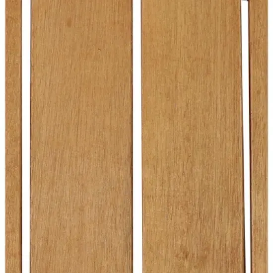 Sunnydaze Outdoor Meranti Wood with Teak Oil Finish Wooden Patio Accent Side Table with Lower Shelf - 20" - Brown image {3}