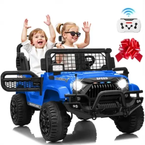 JOYRACER 24V 2-Seater Ride-On Jeep Style Car for Kids, Electric Ride-On Toys with Bluetooth, Music, USB & MP3 Port image {10}
