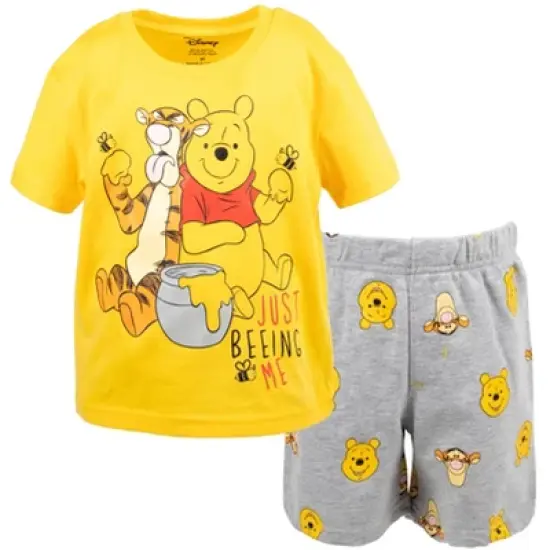 Disney Winnie the Pooh Baby Graphic T-Shirt and Shorts Outfit Set Infant image {8}