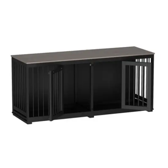 Famapy Large Furniture Style Dog Crate 70" Dog Crate with Tray and Divider image {2}