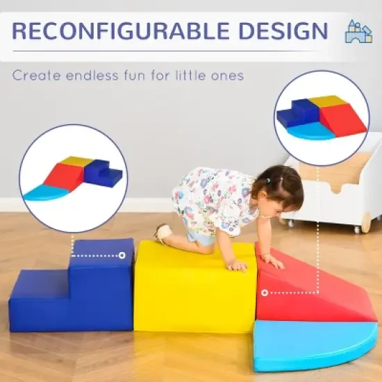 Baofuwish 4 Piece Soft & Safe Kids Climbing Set for Crawling or Sliding image {2}