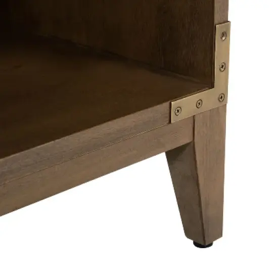 Nisha 1-Drawer Wood Nightstand - SFV7707 - Brown - Safavieh Couture image {10}