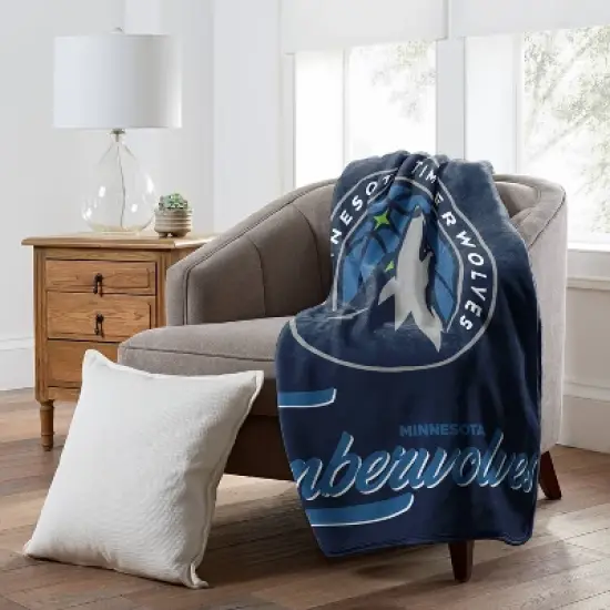 NBA Minnesota Timberwolves 50 x 60 Raschel Throw Blanket image {1}