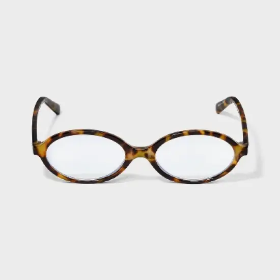 Women's Slim Plastic Oval Blue Light Filtering Glasses- Wild Fable&trade; Tort image {2}