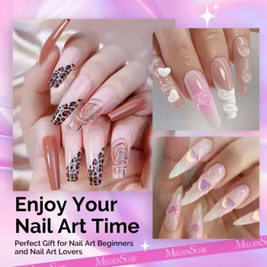 Acrylic Nail Brush Set (4Pcs) - Rose Gold image {5}