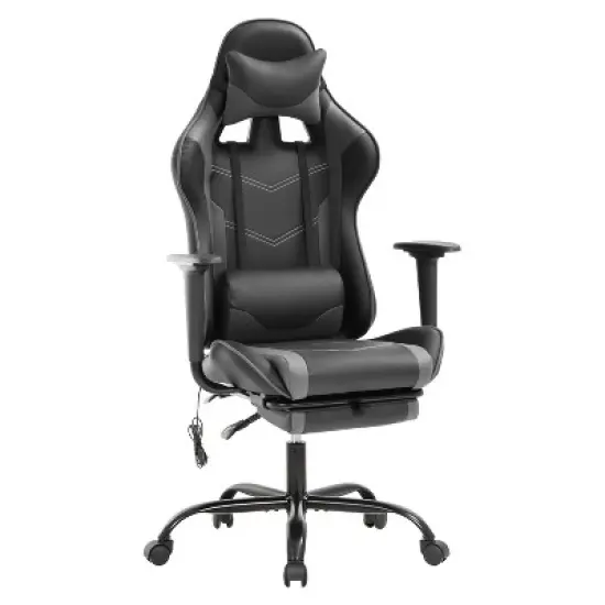 BestMassage Racing Gaming Chair Office Massage Chair with Massage Function Lumbar Support PU Leather for Adult image {10}