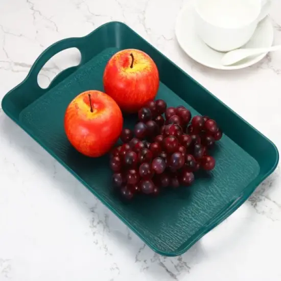 Unique Bargains Plastic Reusable Multi-Purpose Rectangle Serving Trays image {3}