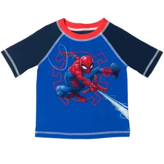 Marvel Spider-Man Pullover Rash Guard and Swim Trunks Toddler  image {4}