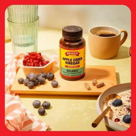 Bragg Apple Cider Vinegar Balance Vegan Dietary Supplement Capsules - 90ct image {3}