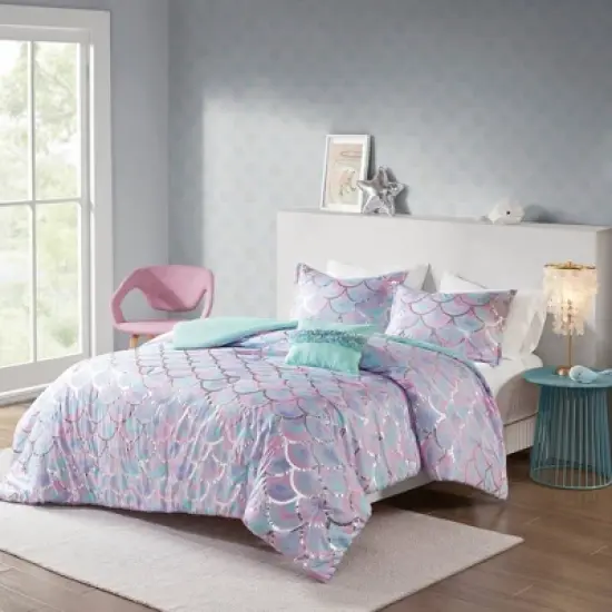  Daphne Metallic Printed Reversible Comforter Set image {1}