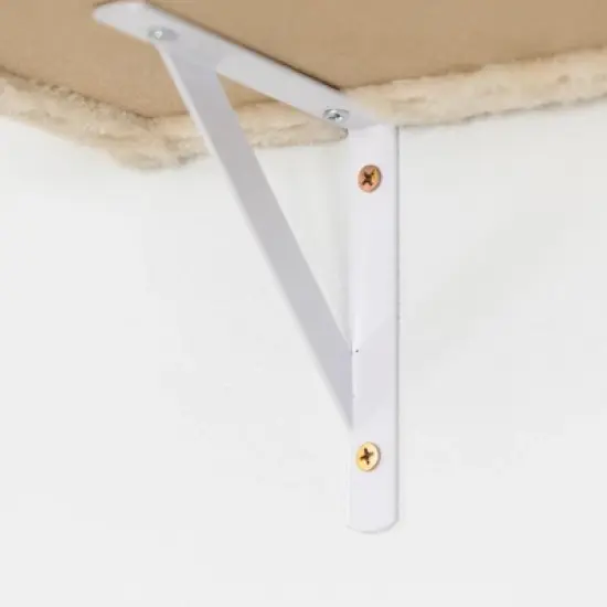 DOMETOUR Wall-mounted Cat Tree with 2 Cat Condos House, 3 Cat Wall Shelves, 2 Ladder, 1 Cat Perch, Sisal Cat Scratching Posts and Pad image {6}