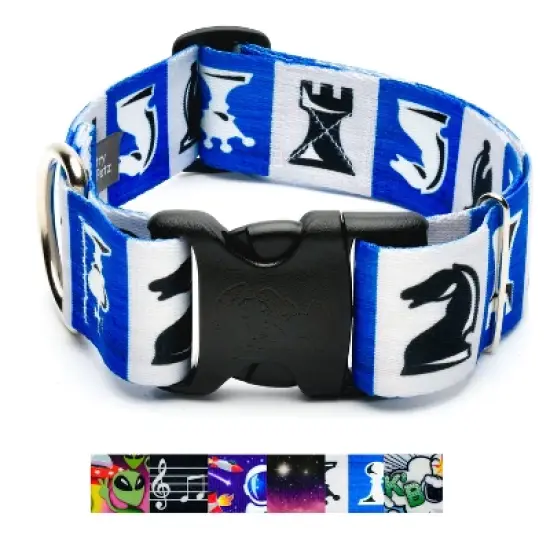 Country Brook Petz HossFit Jr Wide Deluxe Dog Collar - Geek Chic Collection image {4}