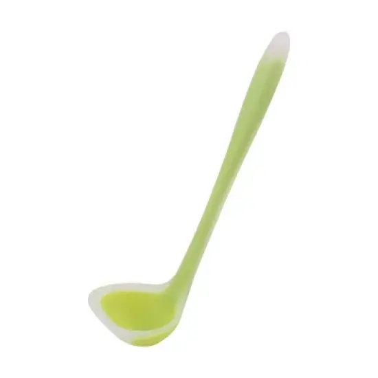 Unique Bargains Silicone Heat Resistant Ergonomic Handle Non-Stick Soup Kitchen Spoon 8.3 Inch 1 Pc image {8}
