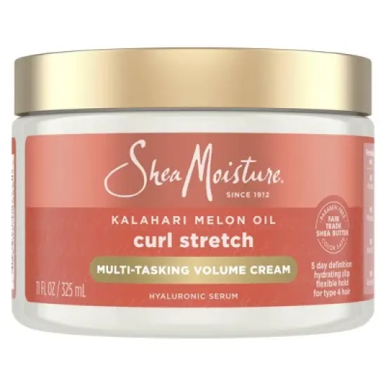 SheaMoisture Curl Stretch Multi-Tasking Volume Cream Kalahari Melon Oil & Marula Oil Infused with Hyaluronic Serum for Type 4 Hair - 11 fl oz image {11}
