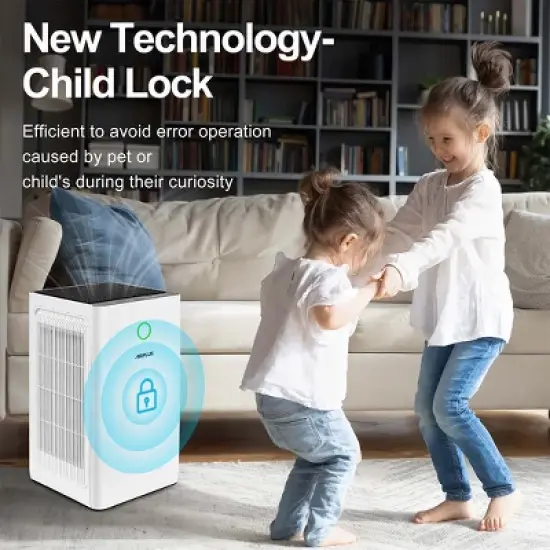 Edendirect 2152 sq. ft. H13 HEPA True Personal Console Air Purifier in Whites image {6}