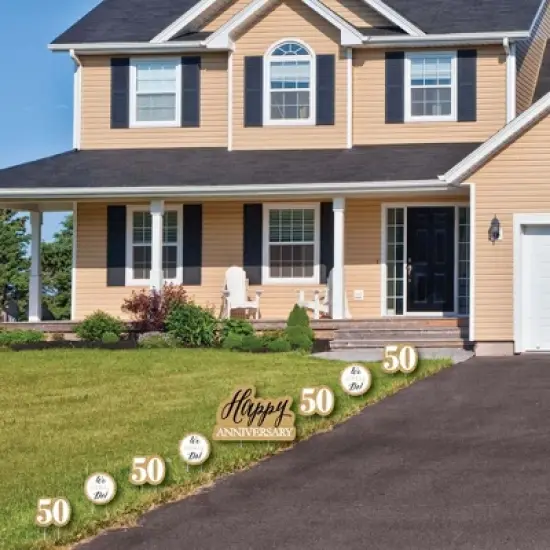 Big Dot of Happiness We Still Do - 50th Wedding Anniversary - Yard Sign & Outdoor Lawn Decorations - Anniversary Party Yard Signs - Set of 8 image {1}