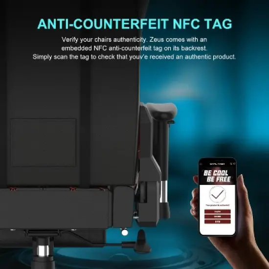 GTPLAYER Gaming Chair with Bluetooth Speakers and Footrest High Back Office Chair Red image {3}