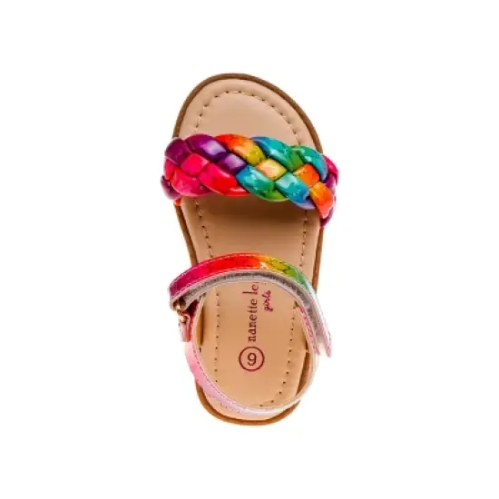 Nanette Lepore hook and loop Toddler Girl's Open Toe Strap Sandals image {3}